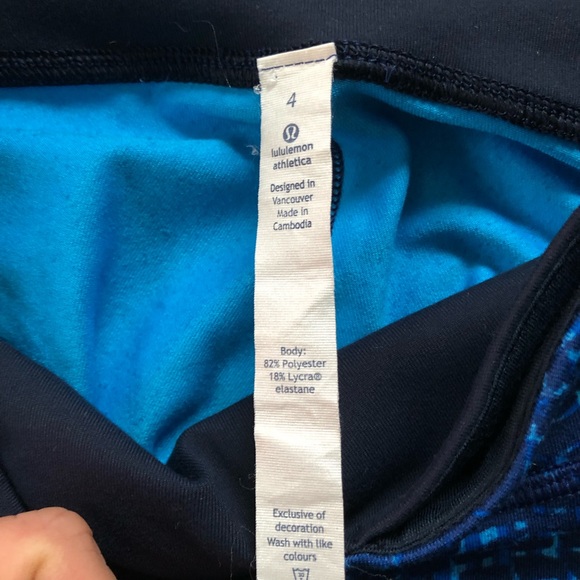 Lululemon Wunder Under III Pant Leggings Samba Snake Kayak Blue Hero Women’s 4 - Picture 8 of 8